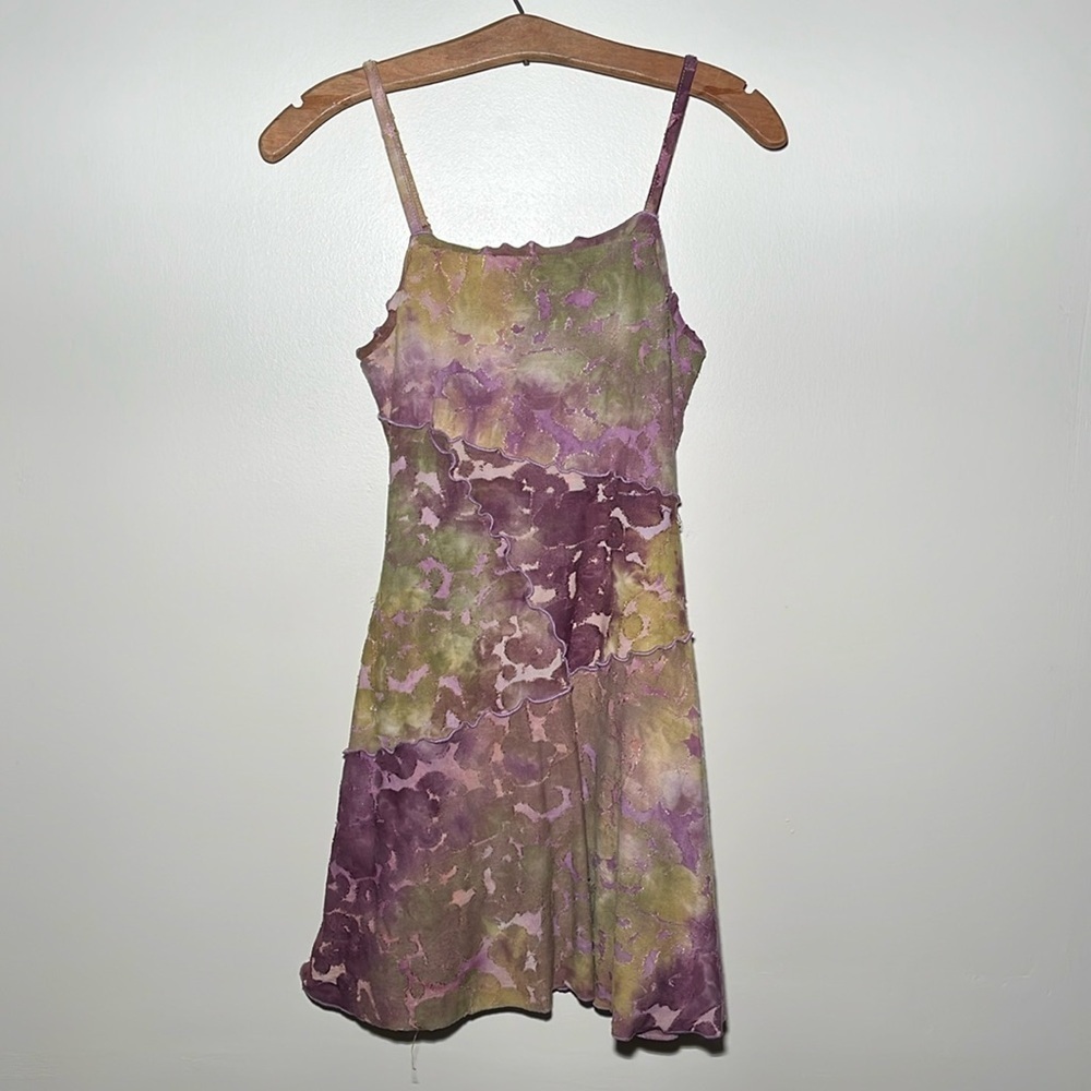 Wild Fable Purple and Green Patchwork Dress